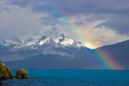 Arco Iris sobre Lago Carrera (Lago Chelenko) / Rainbow over the lake