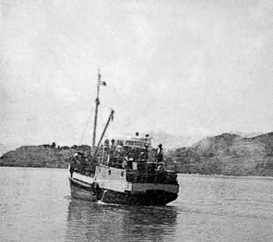 The boat, Los Andes, one of the main transportation links between towns along the lake in early days.
