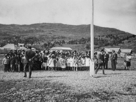 Puerto Guadal's first plaza.